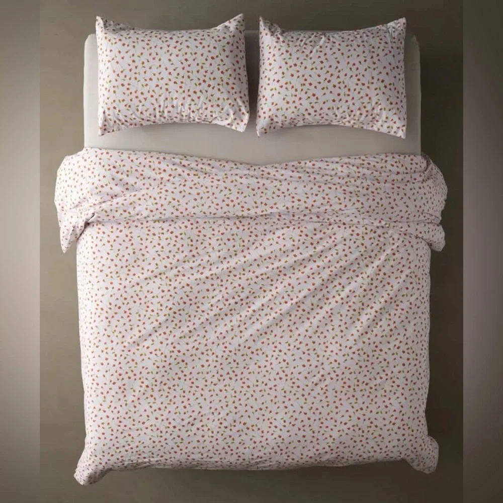 NWT Urban Outfitters Rosebud Duvet Set Full/Queen Duvet + Pillowcases